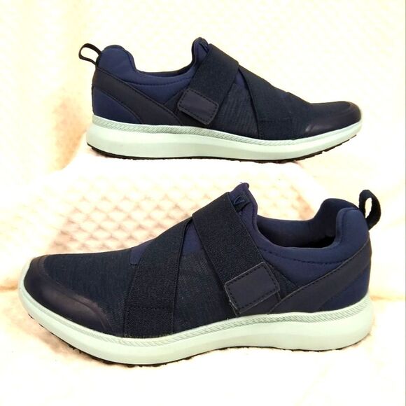 Vionic Navy Blue Marlene Pro Service Slip Resistant Sneakers Velcro 8 1/2 WIDE - Picture 13 of 13